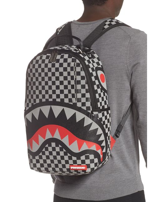 Sprayground Sharks In Paris Faux Leather Backpack in Black for Men - Lyst