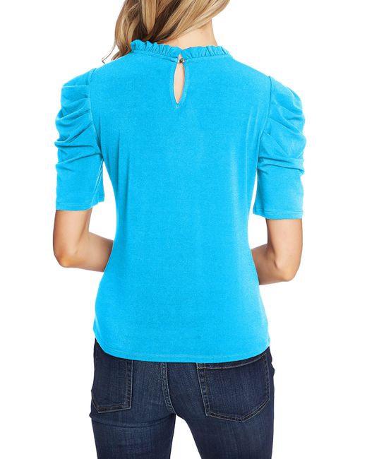 cece ruffle sleeve crepe blouse