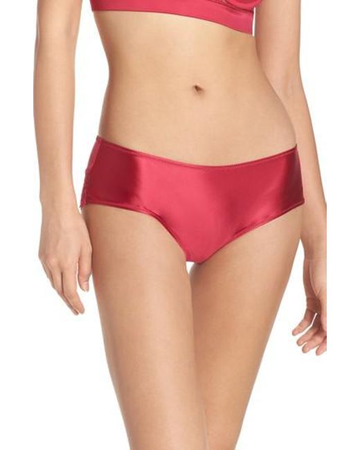 Vince camuto Satin Boyshorts in Red Lyst