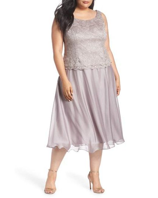Alex Evenings Tea Length Dress