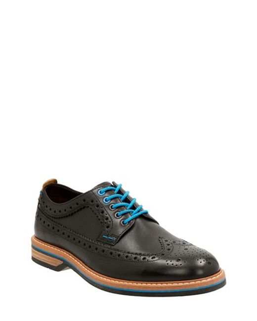 clarks clarks pitney limit wingtip in black for lyst clarks clarks pitney limit wingtip in black for lyst