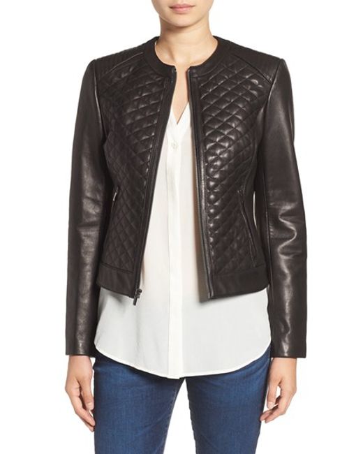 Quilted moto jacket