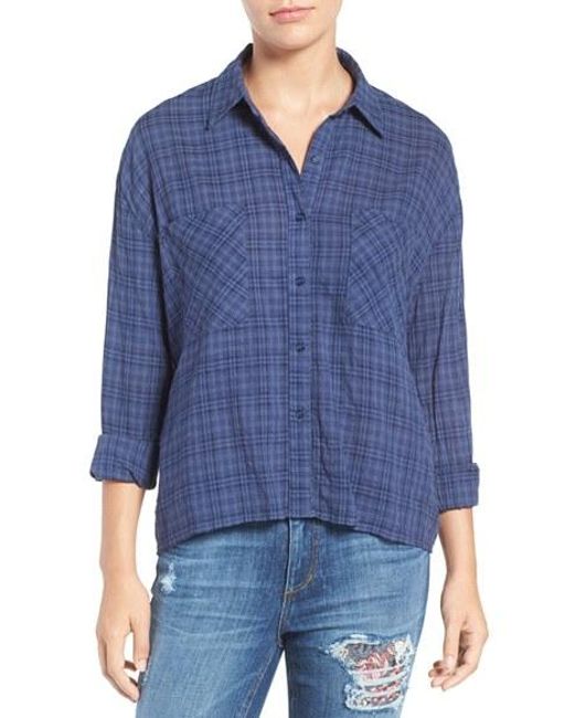 Joe's jeans Jeans Melinda Plaid Shirt in Blue | Lyst