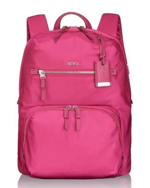Tumi Voyageur Halle Nylon Backpack in Pink | Lyst