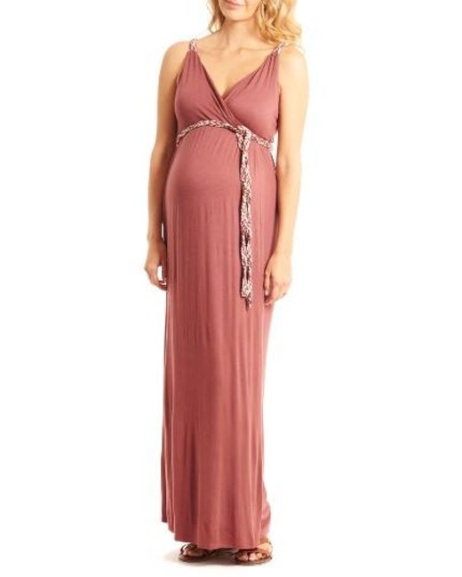 everly grey sofia maternity nursing maxi dress in pink lyst everly grey sofia maternity nursing maxi dress in pink lyst