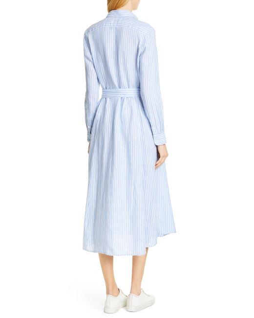 Lyst - Polo Ralph Lauren Women's Ashton Striped Linen Shirt Dress ...