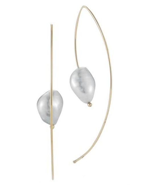 Lyst Mizuki Sea Of Beauty Keshi Pearl Earrings Mizuki Multicolor Sea Of Beauty Keshi Pearl Earrings Lyst