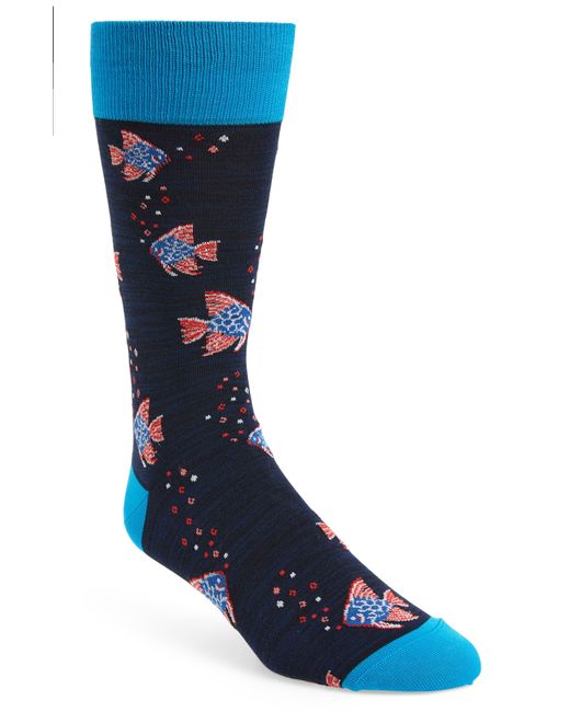 Bugatchi Fish Socks in Blue for Men Lyst