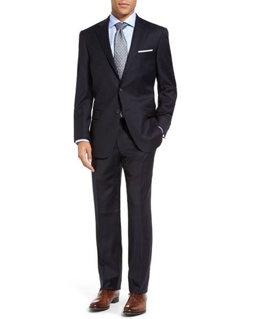 Hart schaffner marx New York Classic Fit Solid Wool Suit in Blue for ...