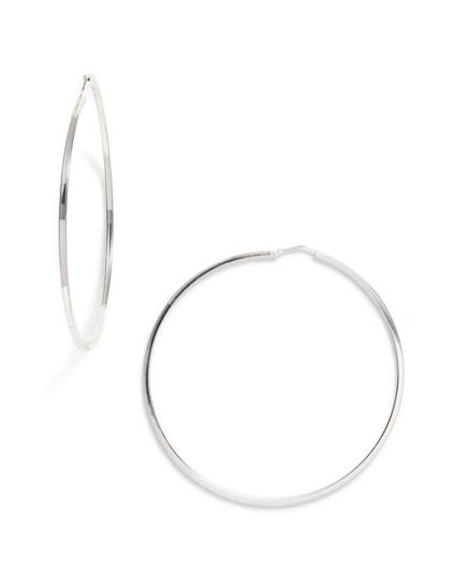 Lyst Loren Endless Hoop Earrings In Metallic Loren Metallic Endless Hoop Earrings Lyst