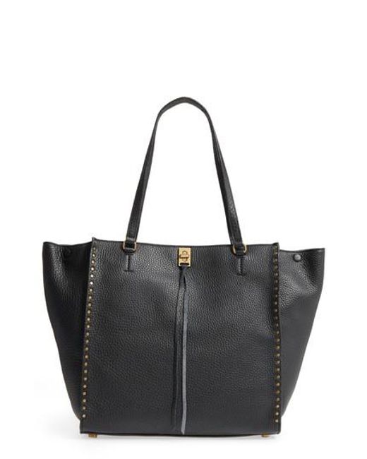 Lyst - Rebecca Minkoff Darren Deerskin Leather Tote in Black