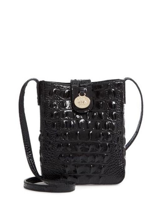 Lyst Brahmin Marley Croc Embossed Leather Crossbody Bag In Black Brahmin Black Marley Croc Embossed Leather Crossbody Bag Lyst