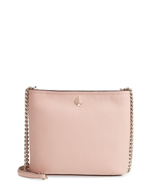 Lyst - Kate Spade Small Polly Leather Crossbody Bag in Pink