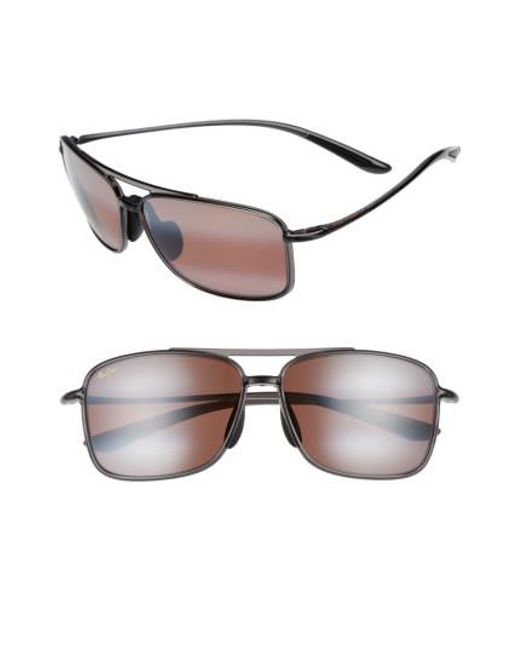 Lyst Maui Jim Kaupo Gap 61mm Polarizedplus2 Sunglasses Smoke Grey Maui Rose In Grey