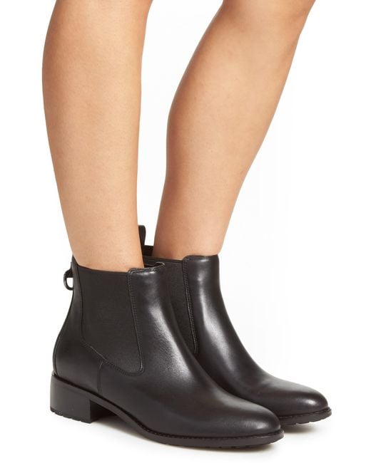 Cole Haan Leather 'Newburg' Waterproof Chelsea Boot in Black Leather ...