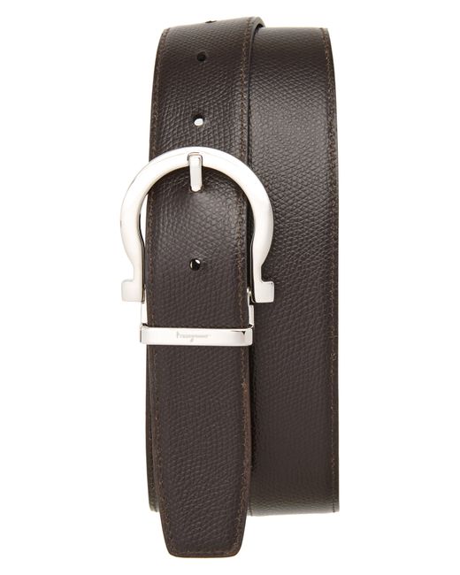Ferragamo Reversible Leather Belt in Black for Men - Lyst