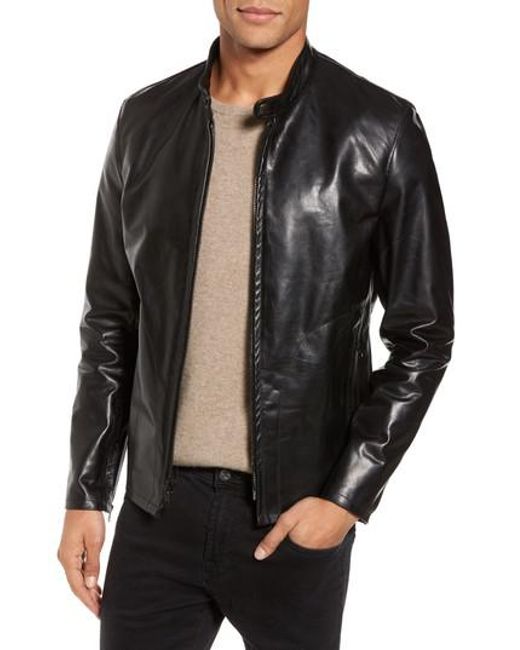 Lyst Schott Nyc Cafe Racer Unlined Cowhide Leather Jacket In Black Schott Nyc Black Cafe Racer Unlined Cowhide Leather Jacket For Men Lyst
