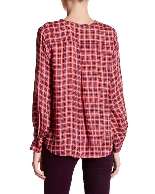 joie red blouse