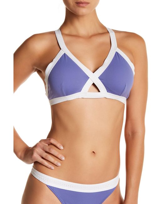 Letarte Colorblock Triangle Bikini Top Lyst 8860