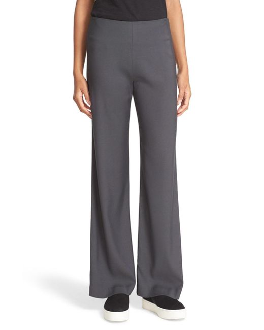 Vince Deconstructed Wide Leg Trousers in Grey | Lyst
