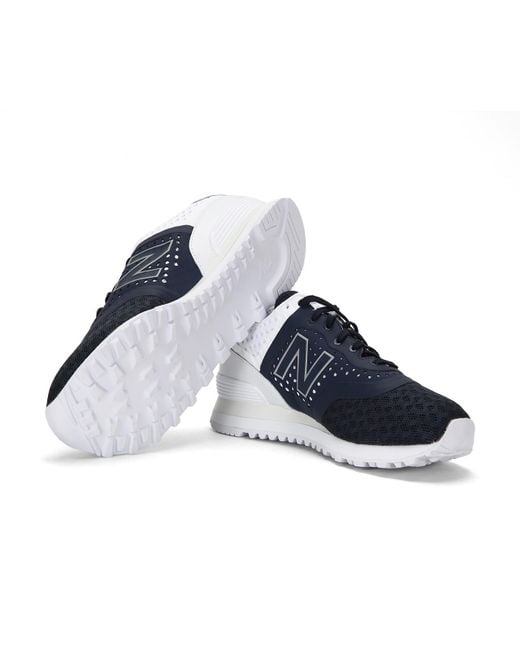 new balance 574 trainers in blue mtl574mn new balance 574 trainers in blue mtl574mn