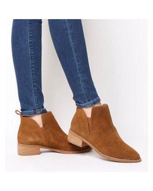 Office Andreas Flat Ankle Boot In Blue Lyst Office Blue Andreas Flat Ankle Boot Lyst