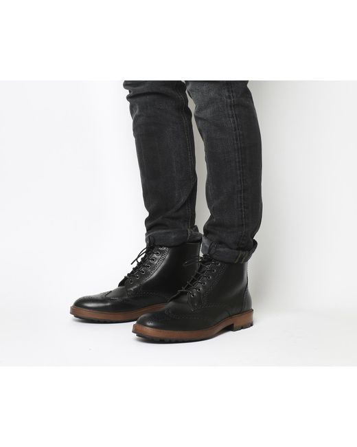 Lyst Office Ambador Brogue Boots In Black For Men Office Black Ambador Brogue Boots For Men Lyst