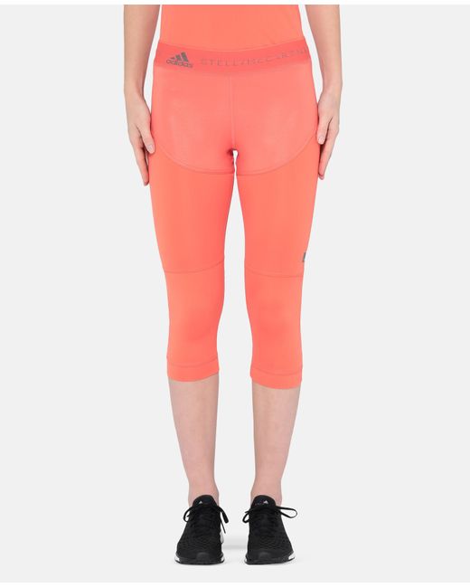 adidas By Stella McCartney Red Running 34 Tights in Red Lyst Lyst adidas By Stella McCartney Run Climalite Capri Tights