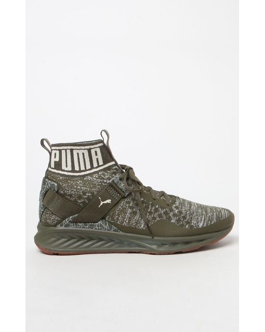 puma ignite evoknit green kids