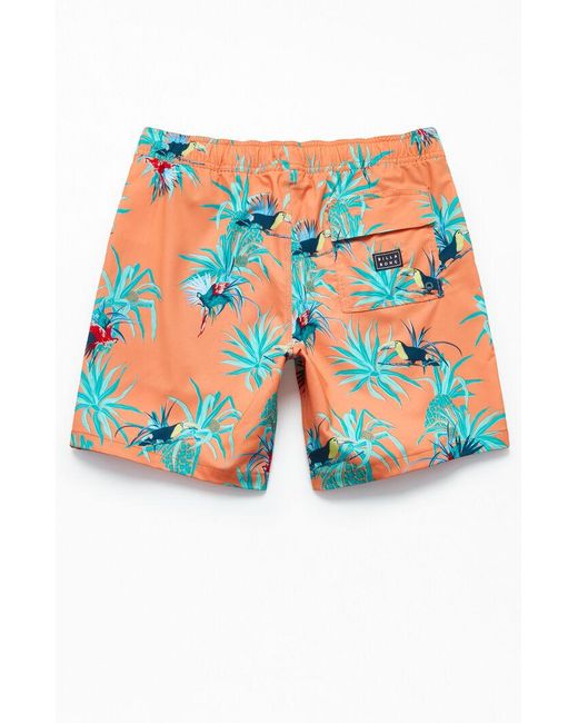 Billabong Sundays Layback 17" Swim Trunks in Orange for Men Lyst