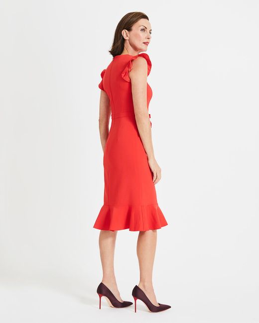 Lyst - Phase Eight Stella Bow Detail Dress in Red