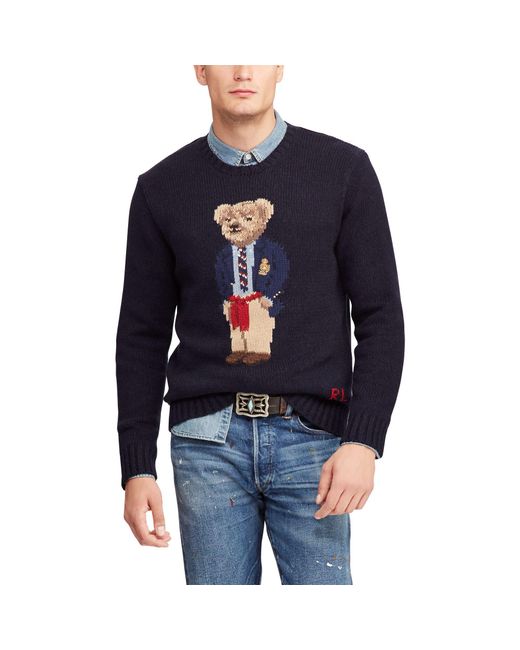 Lyst - Polo Ralph Lauren The Iconic Polo Bear Sweater in Blue for Men