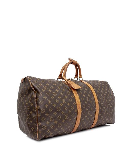 Louis Vuitton Pre-owned Monogram Canvas Keepall 60 in Brown for Men - Lyst