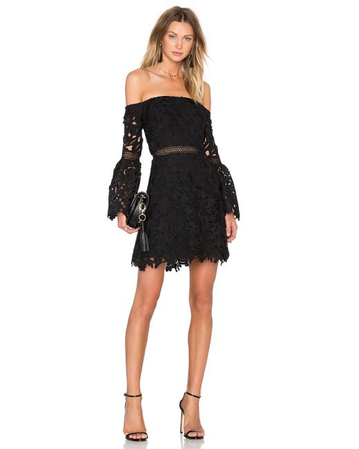 Cynthia rowley Wild Flower Lace Mini Dress in Black | Lyst