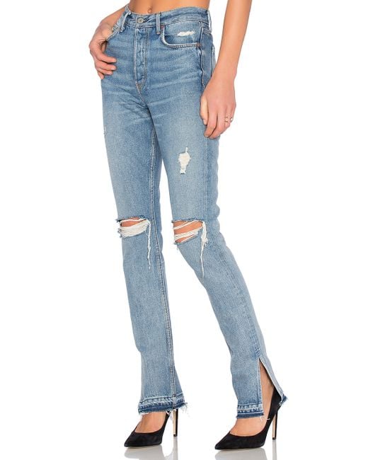 Grlfrnd Natalia High-rise Skinny Jeans in Blue (My Heart Belongs to Me ...