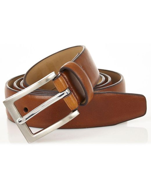 River island Light Brown Square Buckle Belt in Brown for Men Lyst