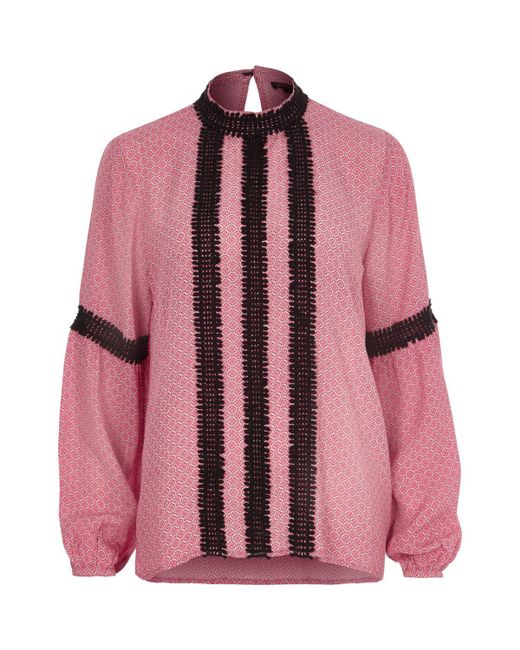 river island pink blouse top