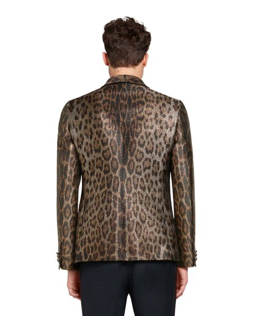 Roberto Cavalli Heritage Jaguar Print Jacket in Brown for Men - Lyst