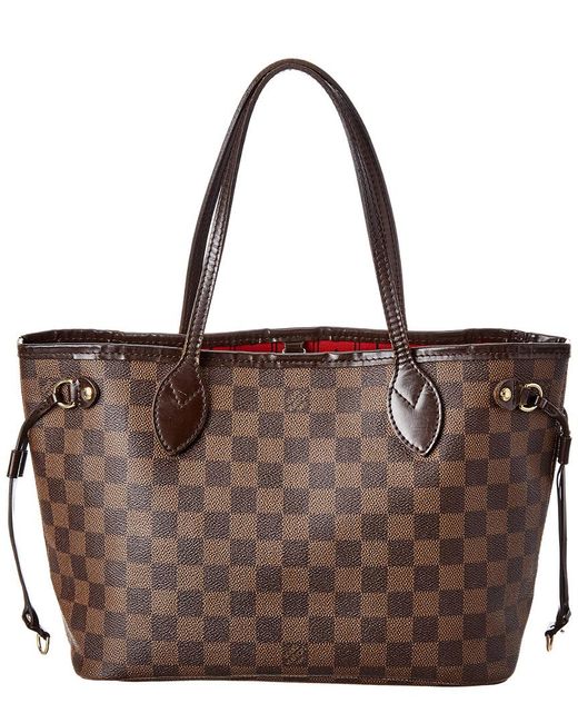 Louis Vuitton Damier Ebene Canvas Neverfull Pm in Brown - Lyst