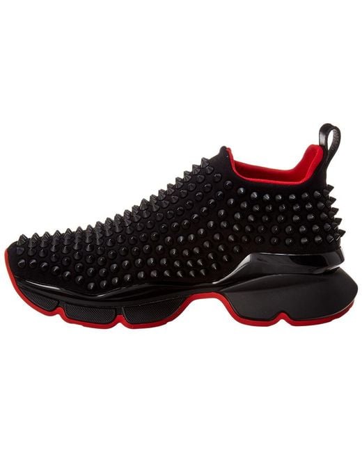 Christian Louboutin Spike Sock Neoprene Sneaker in Black - Save 23% - Lyst