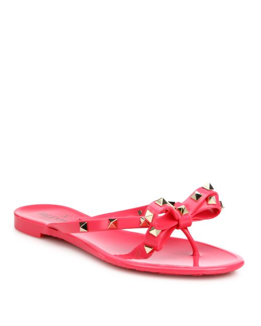 valentino flip flops red