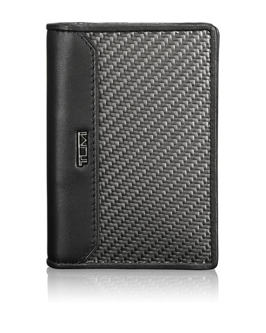 Tumi Cfx Carbon Fiber Gusseted Card Case in Black for Men Lyst