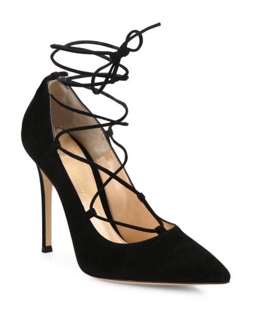 gianvito rossi lace up pumps