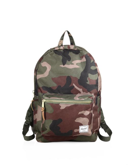 Herschel supply co. Camouflage Printed Backpack in Green for Men | Lyst