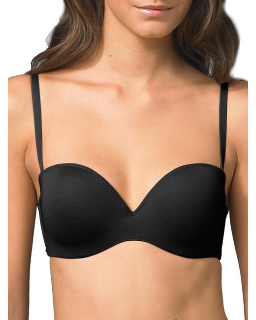 Le mystere Sculptural Strapless Plunge Push-up Bra in