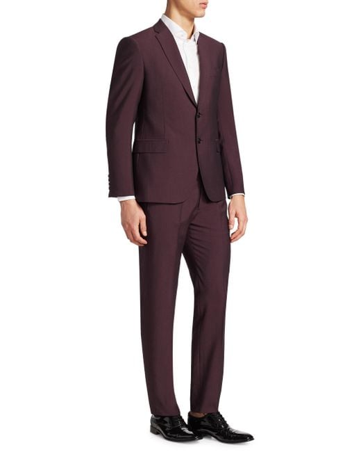 Lyst - Emporio Armani Merlot Mohair-blend Suit in Purple for Men