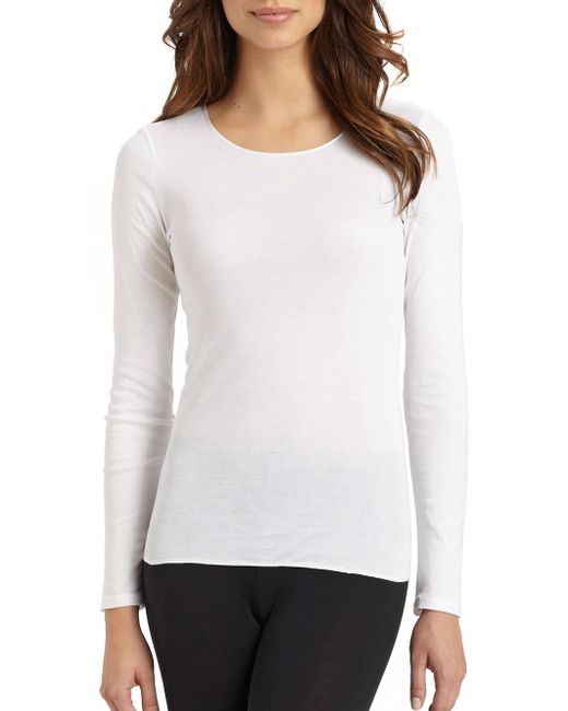 white seamless long sleeve