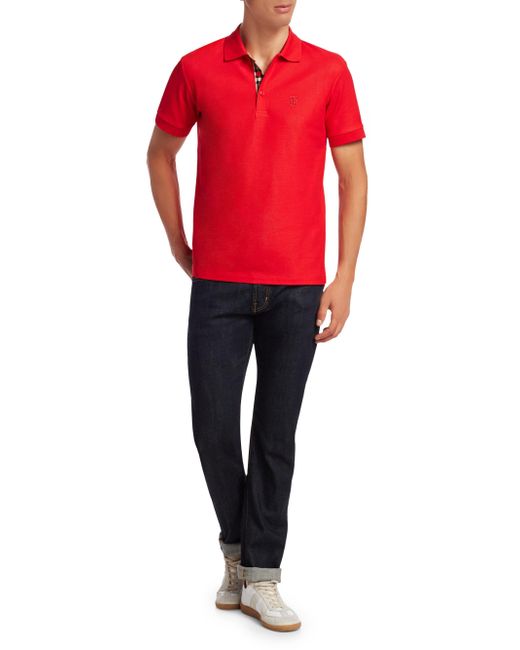 red burberry polo mens