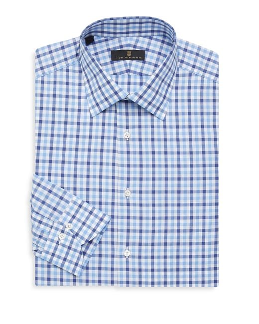 Ike behar Regular-fit Tonal Stripe Button-front Shirt in Blue for Men ...
