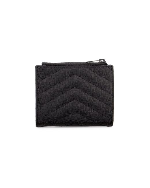 saint laurent monogram matelasse leather wallet on chain